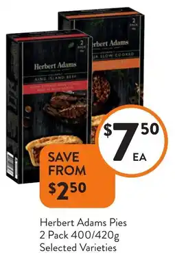 Foodworks Herbert Adams Pies offer