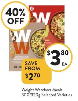 Foodworks Weight Watchers Meals offer
