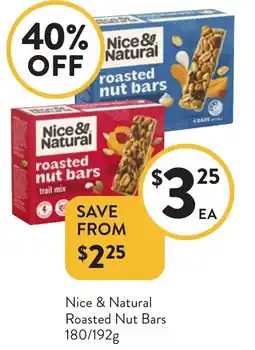 Foodworks Nice & Natural Roasted Nut Bars offer