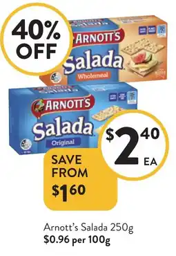 Foodworks Arnott's Salada offer
