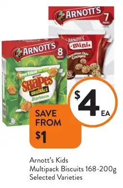 Foodworks Arnott's Kids Multipack Biscuits offer