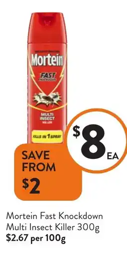 Foodworks Mortein Fast Knockdown Multi Insect Killer offer