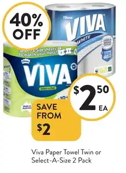 Foodworks Viva Paper Towel Twin offer