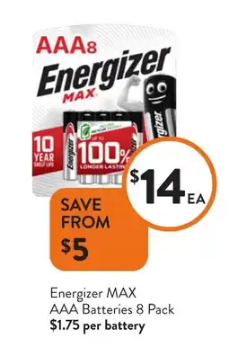 Foodworks Energizer max aaa batteries offer
