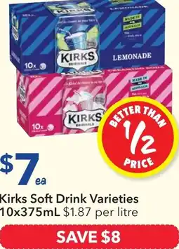 Ritchies Kirks Soft Drink Varieties offer