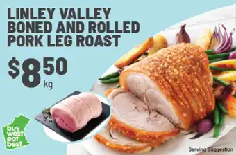 IGA Linley valley boned and rolled pork leg roast offer