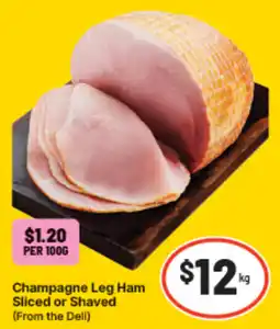 IGA Champagne Leg Ham Sliced or Shaved offer