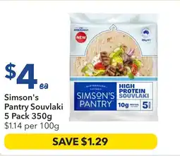 Ritchies Simson's Pantry Souvlaki offer