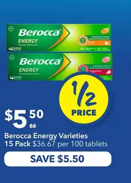 Ritchies Berocca Energy Varieties offer