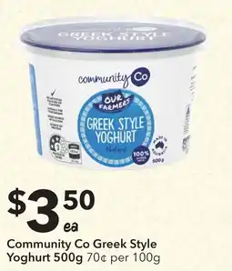 Ritchies Community co greek style yoghurt offer