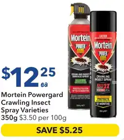 Ritchies Mortein powergard crawling insect spray varieties offer