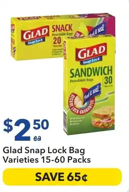 Ritchies Glad snap lock bag varieties offer
