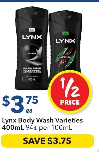Lynx body wash varieties