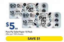 Ritchies Pure ply toilet paper offer