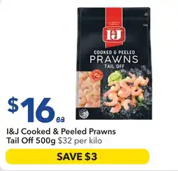 Ritchies I&j cooked & peeled prawns tail off offer