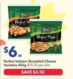 Ritchies Perfect italiano shredded cheese varieties offer