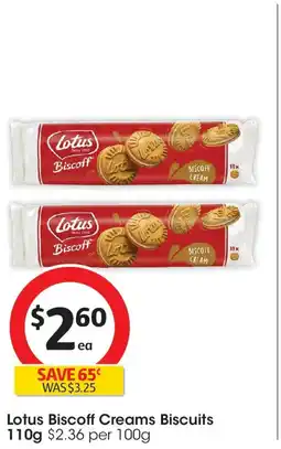 Coles Lotus biscoff creams biscuits offer
