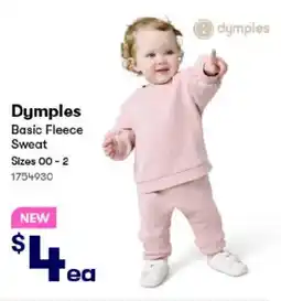 BIG W Dymples basic fleece sweat offer