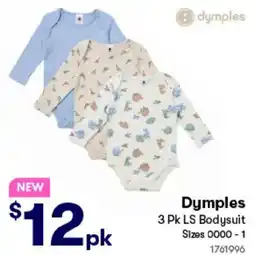 BIG W Dymples LS Bodysuit offer