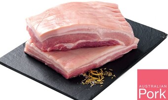 IGA Australian Pork Belly Portions offer