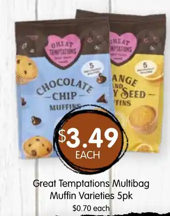 Great temptations multibag muffin varieties
