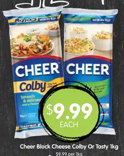 Spudshed Cheer block cheese colby or tasty offer