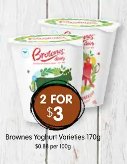 Spudshed Brownes Yoghurt Varieties offer