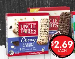 Spudshed Uncle tobys muesli bar offer