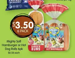 Spudshed Mighty soft hamburger or hot dog rolls offer