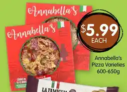 Spudshed Annabella's pizza varieties offer