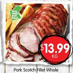 Spudshed Pork scotch fillet whole offer