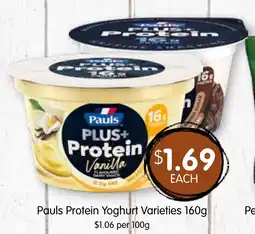 Spudshed Pauls Protein Yoghurt Varieties offer
