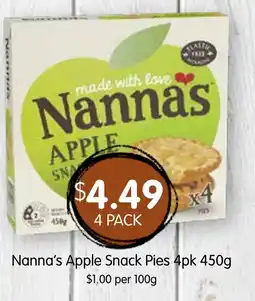 Spudshed Nanna's apple snack pies offer