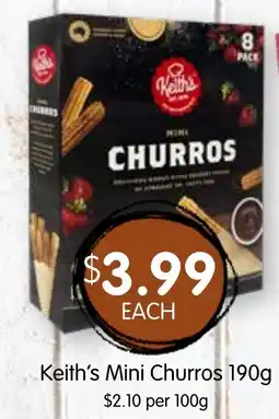 Spudshed Keith's mini churros offer