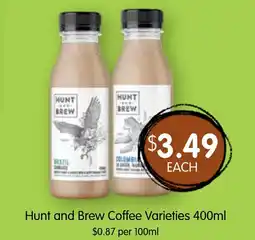 Spudshed Hunt and brew coffee varieties offer