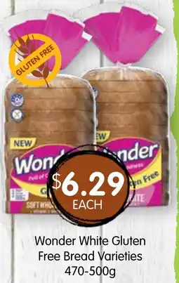 Spudshed Wonder white gluten free bread varieties offer