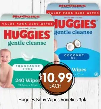 Spudshed Huggies baby wipes varieties offer