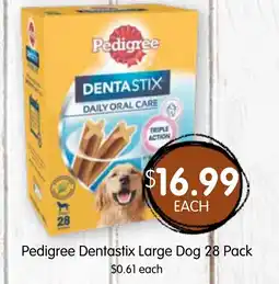 Spudshed Pedigree dentastix large dog offer