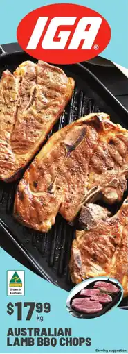 IGA Australian lamb bbq chops offer