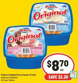 IGA Peters Original Ice Cream offer