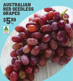 IGA Australian red seedless grapes offer