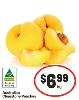 IGA Australian Clingstone Peaches offer