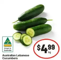 IGA Australian Lebanese Cucumbers offer