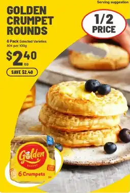 IGA Golden crumpet rounds offer