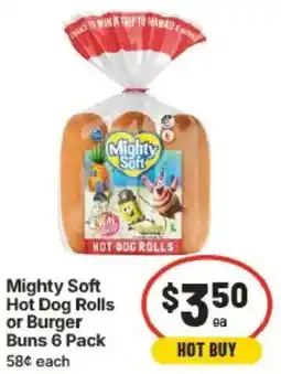 IGA Mighty Soft Hot Dog Rolls or Burger Buns offer