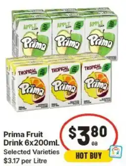 IGA Prima Fruit Drink offer