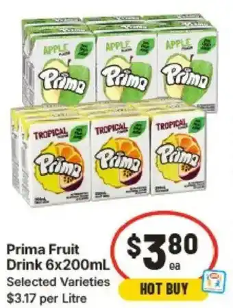 IGA Prima Fruit Drink offer