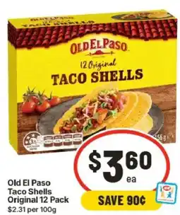 IGA Old El Paso Taco Shells Original offer