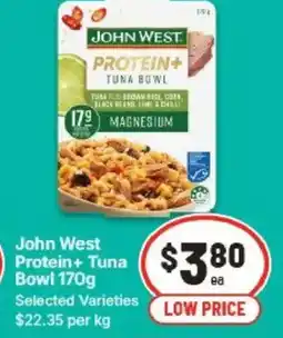 IGA John west protein+ tuna bowl offer
