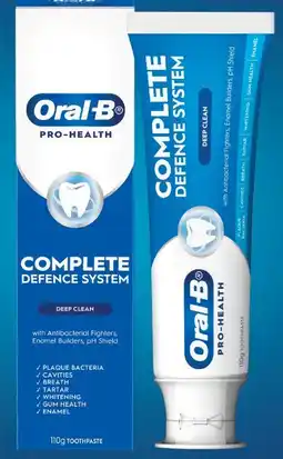 IGA Oral‑B Pro‑Health Complete Defence System Deep Clean Toothpaste offer